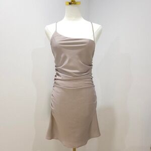 Linen and Dot taupe bodycon dress Size XS